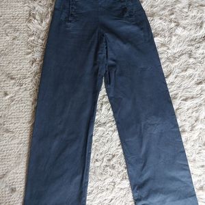 Miu Miu Wide Legged High Waisted Sailor Pants Blue Size S (38)